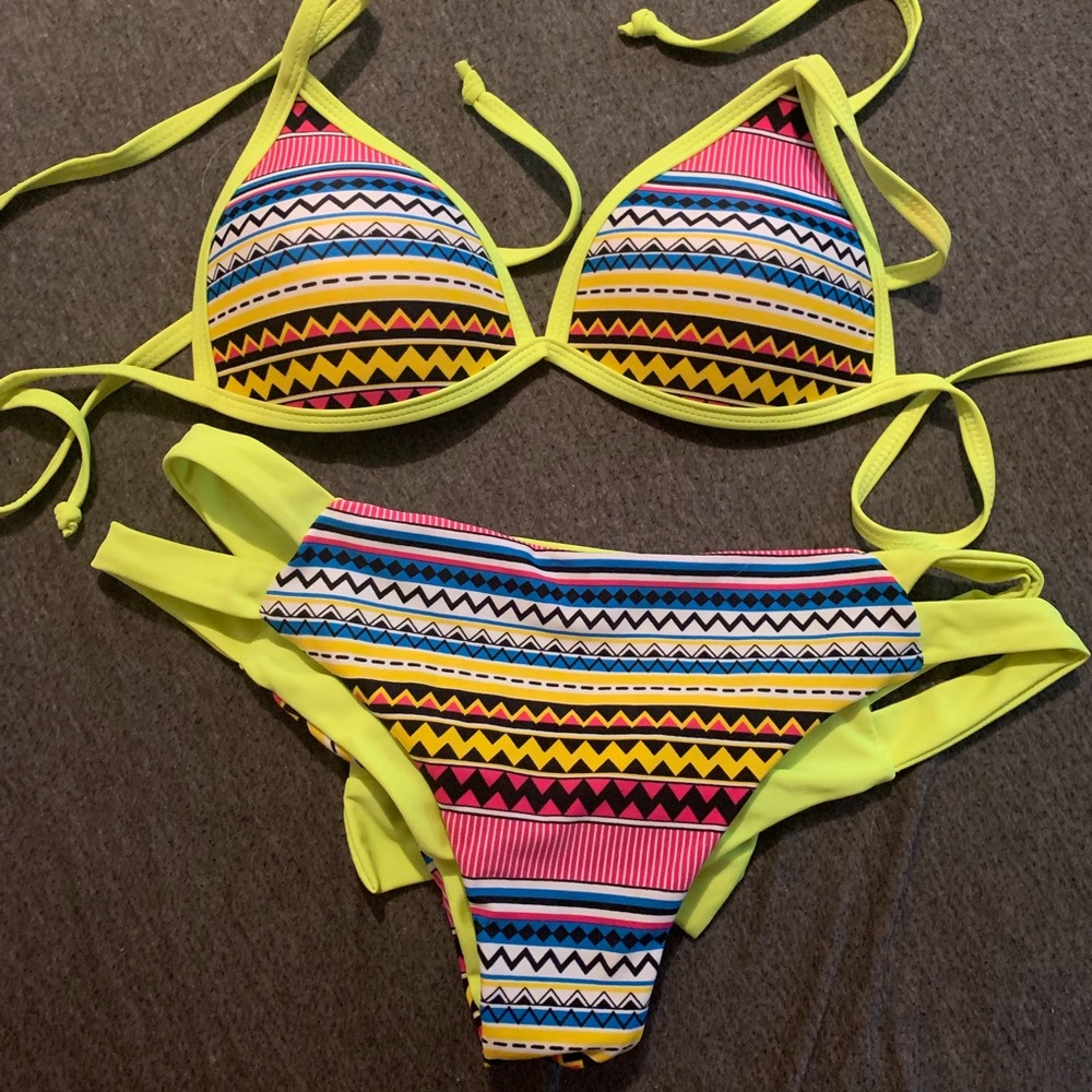 Size small bikini push up top, cheeky bottom
